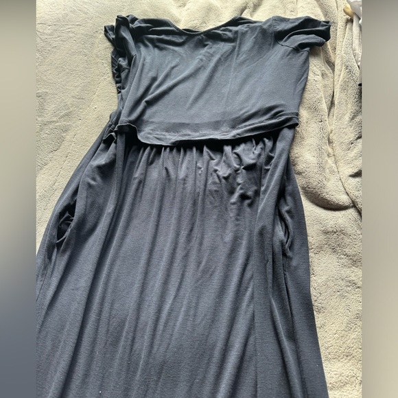 Navy J Jill maxi dress with pockets size L - Picture 3 of 4